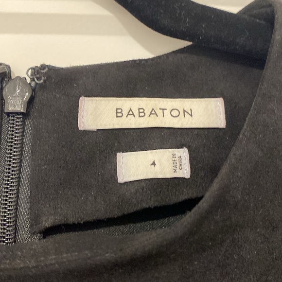 Aritzia Barbaton faux suede black dress 4 - Picture 2 of 4